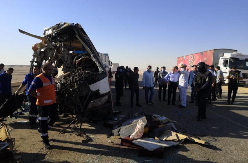  ‏مصرع 22 شخصا وإصابة 33 آخرين في حادث تصادم بالمنيا