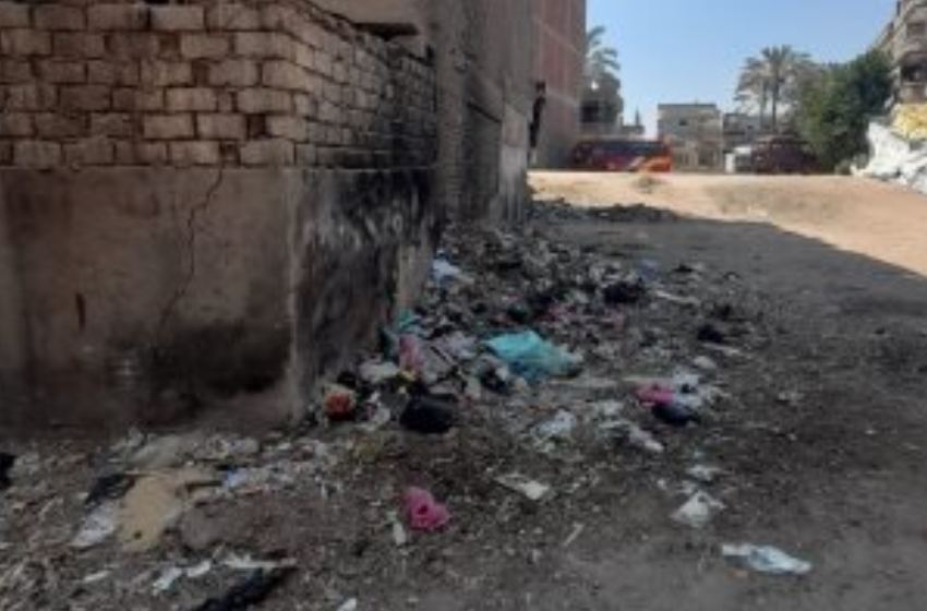  أهالي قرية طحا المرج بمركز ديرب نجم يستغيثون من تراكم القمامة