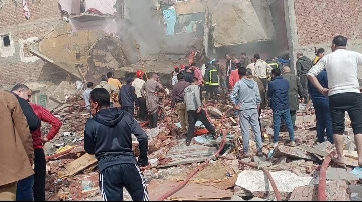  انهيار عقارين في البحيرة جراء انفجار أسطوانة غاز
