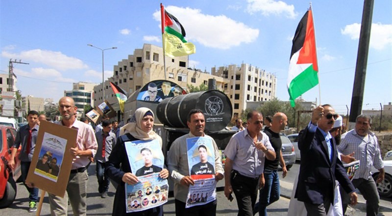  إصابة فلسطينيين خلال مسيرة في بيت لحم‎ تضامنا مع المضربين