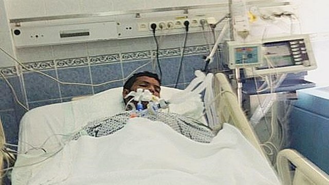  بتر قدم شاب دهسته سيارة نقل تريلا بأبوكبير