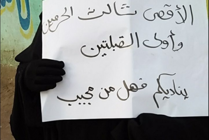  بالصور.. أحرار أبوكبير ينظمون سلسلة بشرية تضامنًا مع القدس