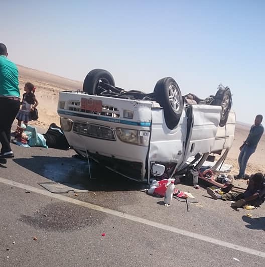 بالصور.. العناية الإلهية تنقذ أسرة من الموت في حادث بأبوكبير