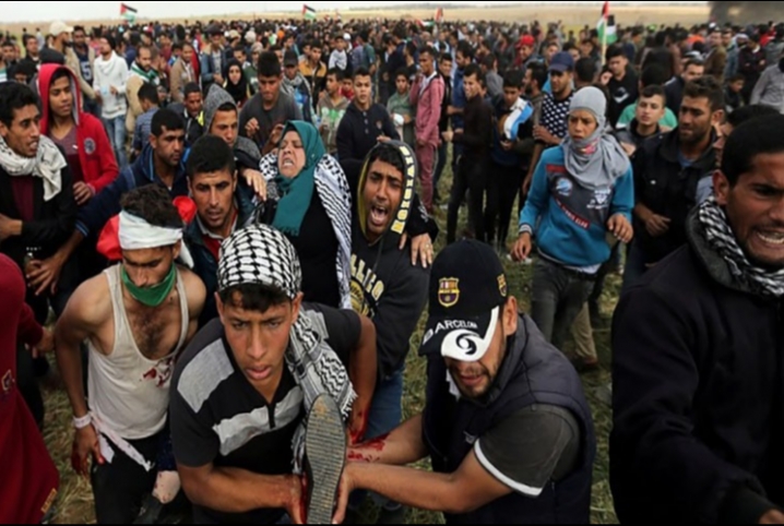  50 مصابا برصاص الاحتلال في الجمعة الـ64 لمسيرات العودة بغزة