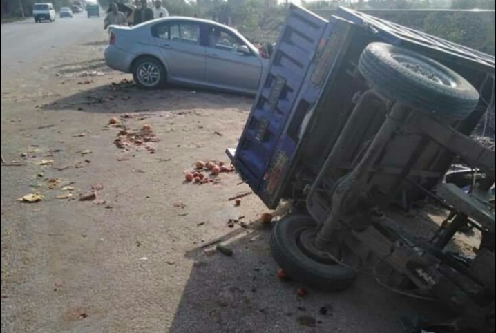  إصابة 9 أشخاص في حادث تصادم بأولاد صقر