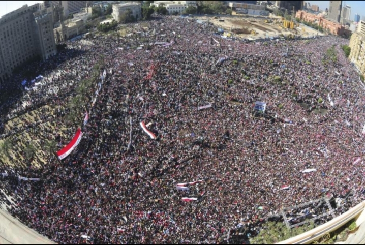  #ميدان_التحرير الأعلى والثاني عالميا لرحيل قائد الانقلاب السيسي