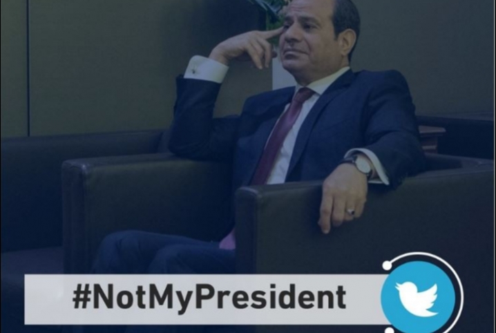  #NotMyPresident.. هاشتاج يتصدر تويتر دعما لحراك الجمعة القادمة