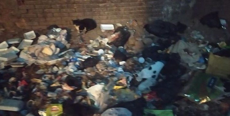  القمامة تحاصر مسجد التوحيد في قرية هربيط بأبوكبير