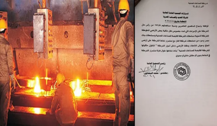  يعمل بها 7300 عامل.. تصفية شركة الحديد والصلب بحلوان