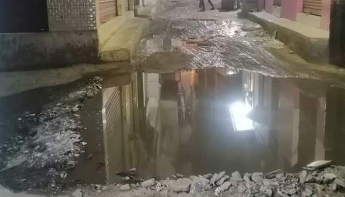  طفح مياه الصرف الصحي بميت حمل في بلبيس