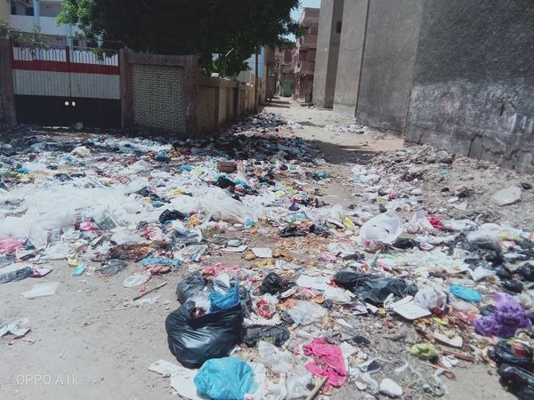  القمامة تحاصر مدرسة “شرفة الدوة الإعدادية” بأبوكبير