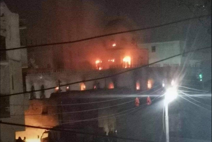 اندلاع حريق فى مسجد قرية بأبوكبير
