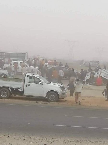  مصرع شخص وإصابة 3 آخرين بانقلاب سيارة في بلبيس