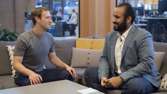  محمد بن سلمان يزور شركة “فيس بوك” ويلتقى زوكربيرج