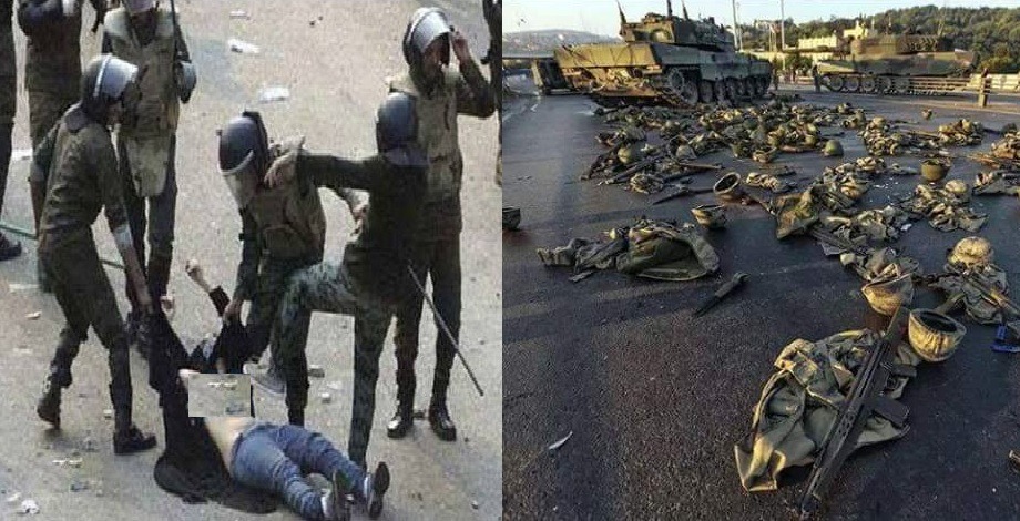  مغردون: الفرق كبير بين من شلح جيشه للشعب ومن عراه للعسكر