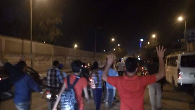  مسيرة أمام مستشفى “صيدناوي”  بالزقازيق  للتنديد بالانقلاب العسكري