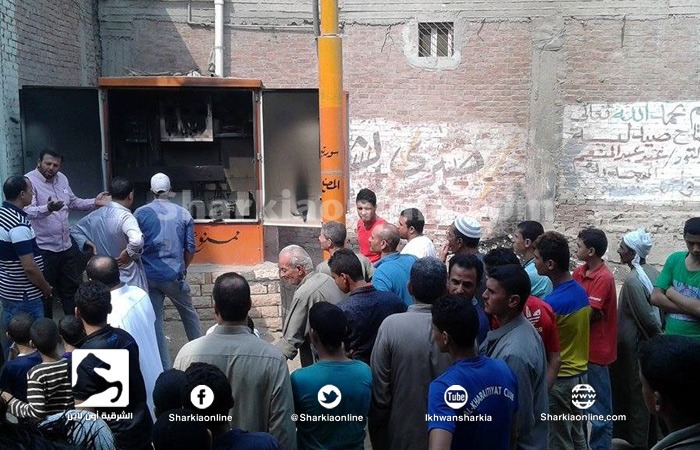  أبوكبير .. اشتعال النيران بمحول كهرباء بقرية سنتريس