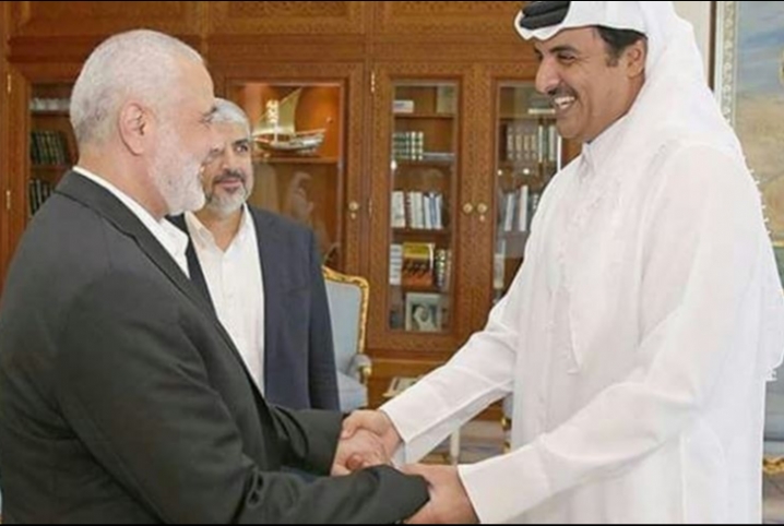  أمير قطر يستقبل مشعل وهنية بالدوحة