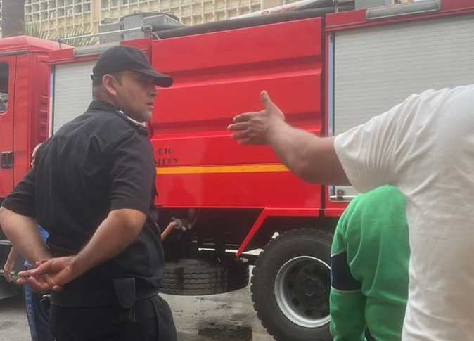  اندلاع حريق هائل داخل محكمة بورسعيد