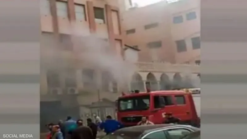  وفاة 3 أشخاص وإصابة آخرين في حريق مستشفى بالمطرية